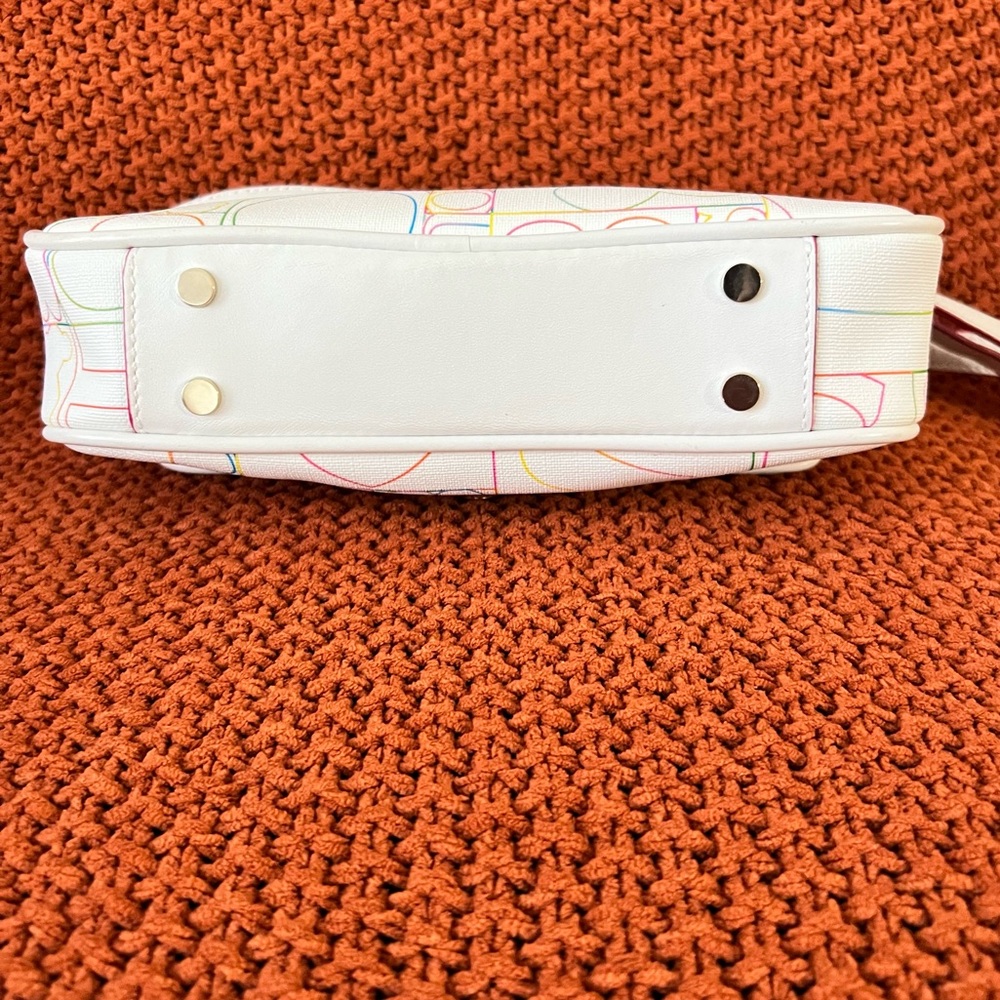 Tous Crossbody Bag - Multicolored Monogram Canvas - White Leather - - Picture 10 of 13